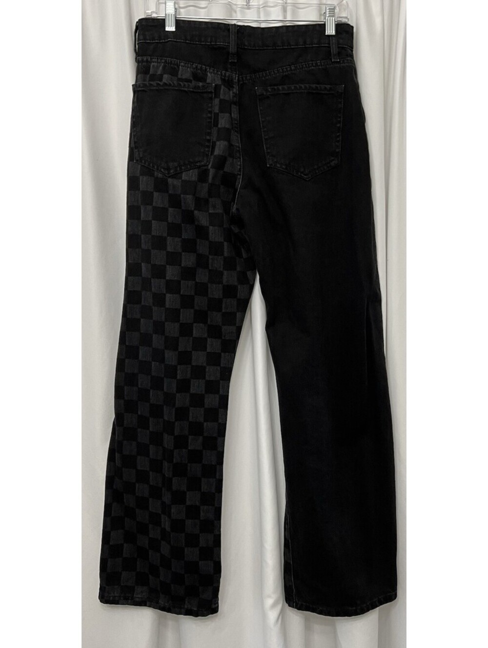 Forever 21 Black/ Gray Checkered Jeans Women’s Sz 28 - Picture 2 of 9